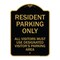 Signmission Parking Resident Parking Only All Visitors Must Use Designated Visitors Parking Area, BG-1824-23357 A-DES-BG-1824-23357 - alternate 1